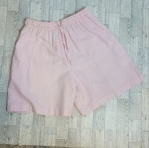 Linen Blend High Waisted Shorts Petite Large